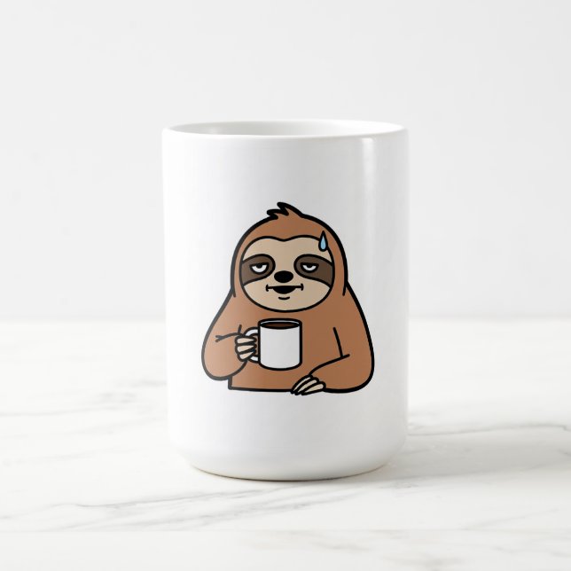 Funny Coffee Sloth T - Shirt | Mein Geist Tier ist Kaffeetasse (Mittel)