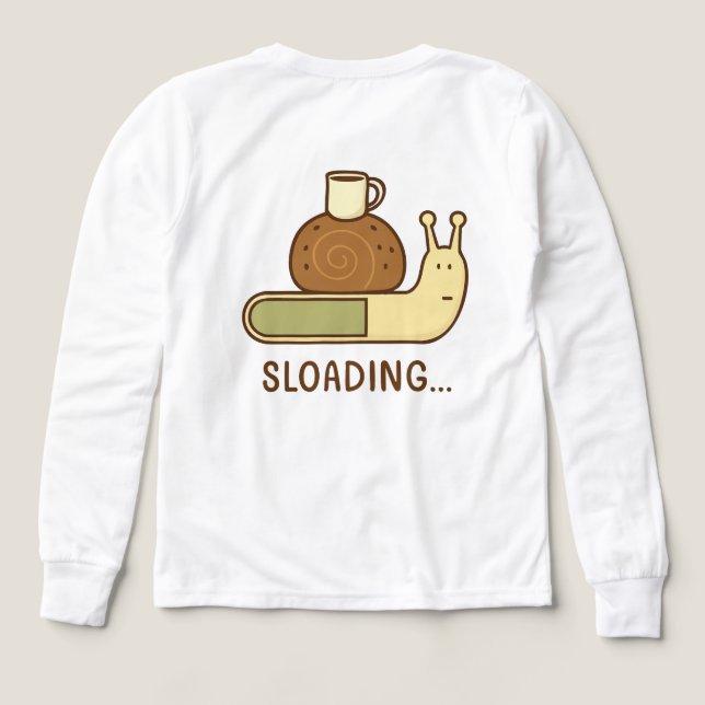 Funny Coffee Snail Pun - Langsame Ladung (Design Rückseite)