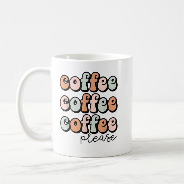Funny Coffee Sprichwort für Frauen Koffeine Niedli Kaffeetasse (Links)