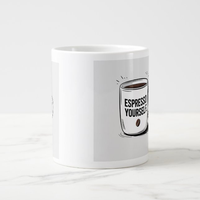 Funny Coffee Tasse - "Espresso You yourself" Zitat (Vorderseite)