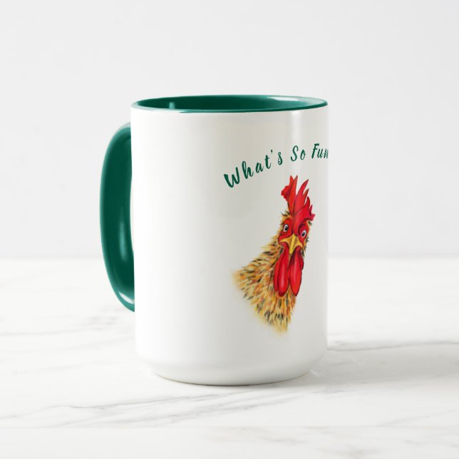 Funny Coffee Tasse Überraschender Rooster - Benutz (Vorderseite Links)