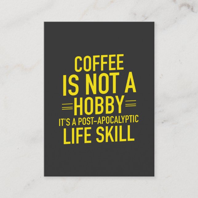 Funny Coffee Telefonnummerkarte (Vorderseite)