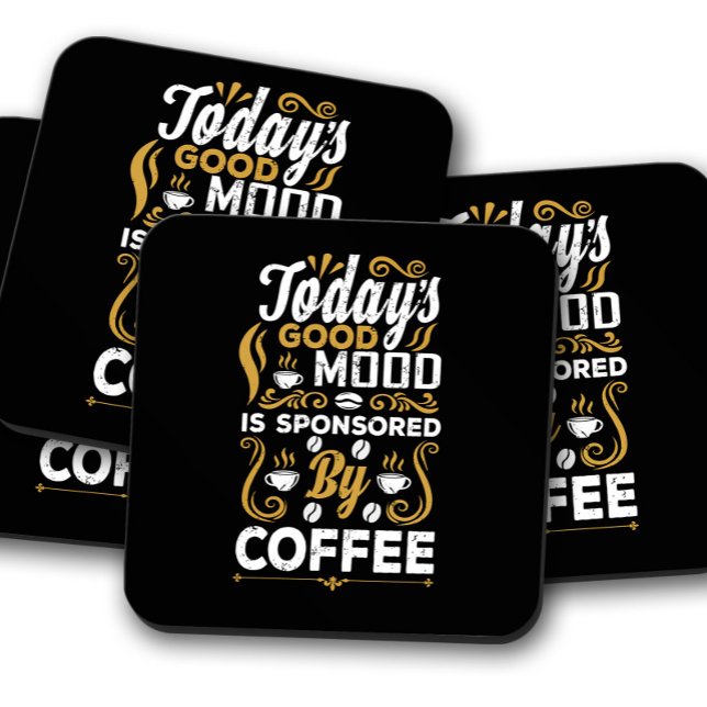 Funny Coffee "Today's Mood" | Humorreiches Coffee  Getränkeuntersetzer (Von Creator hochgeladen)