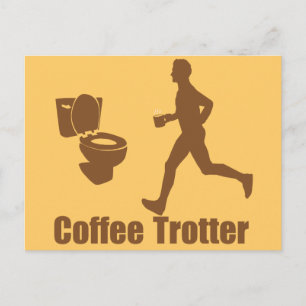 Funny Coffee Trotter Postkarte