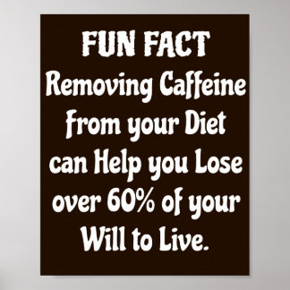 Funny Coffee Zitat Poster