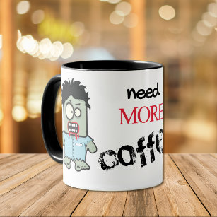 Funny Coffee Zombie Tasse