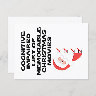Funny Cognitive Weihnachts-Filmliste Feiertagspostkarte