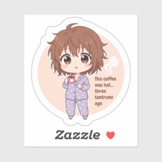 Funny Cold Coffee Mama Quotiersticker Aufkleber