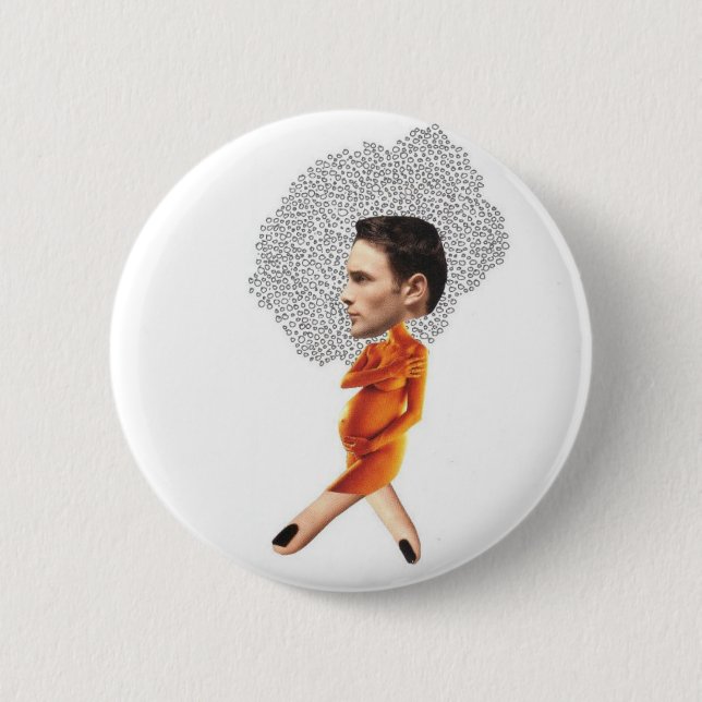 Funny Collage Pregoman Button (Vorderseite)
