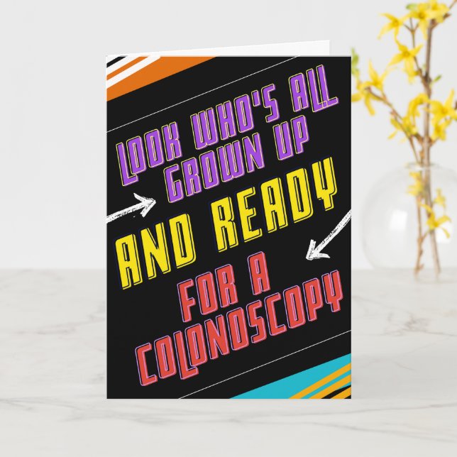 Funny Colonoscopy Happy Geburtstags Grußkarte Karte (Gelbe Blume)