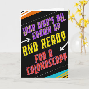 Funny Colonoscopy Happy Geburtstags Grußkarte Karte