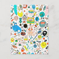 Funny Colorful Alien Monsters Partys