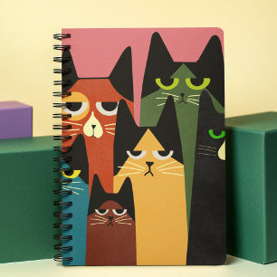 Funny Colorful Cats Lovers Pink Weekekly Personal Planer