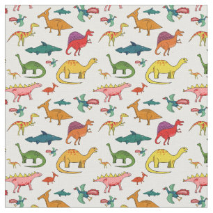 Funny Colorful Dinosaurier Stoff