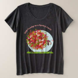 Funny Colorful Floral Bouquet Lamm Große Größe T-Shirt