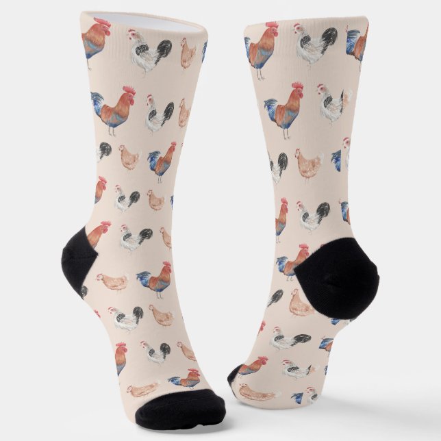 Funny Colorful Huhn Hen Socken (Gewinkelt)