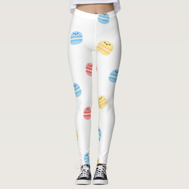 Funny Colorful Macaroons Leggings (Vorderseite)