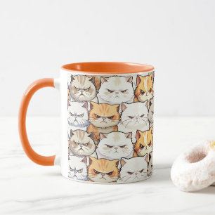 Funny Colorful Moody Cats Kitten pet Muster Tasse