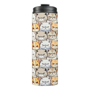 Funny Colorful Moody Cats Kitten pet Muster Thermosbecher