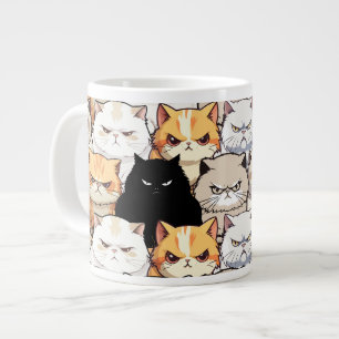Funny Colorful Moody Meow Cats Kitten Haustier Mus Jumbo-Tasse