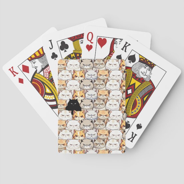 Funny Colorful Moody Meow Cats Kitten Haustier Mus Spielkarten (Rückseite)