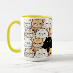 Funny Colorful Moody Meow Cats Kitten Haustier Mus Tasse