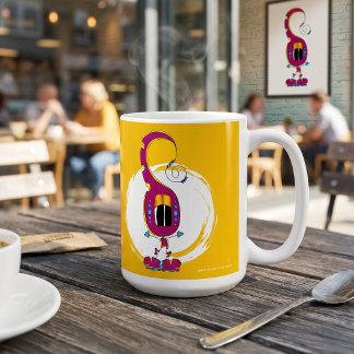 Funny, Colorful, Quirky, Cartoon Character Kaffeetasse