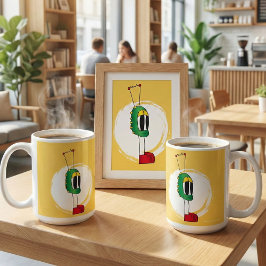 Funny, Colorful, Quirky, Cartoon Character Kaffeetasse