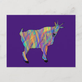 Funny Colorful Quirky Goat Funky Süße Tier Art Postkarte