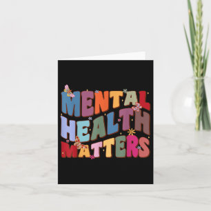 Funny Colorful Retro Groovy Mental Health S Awaren Karte