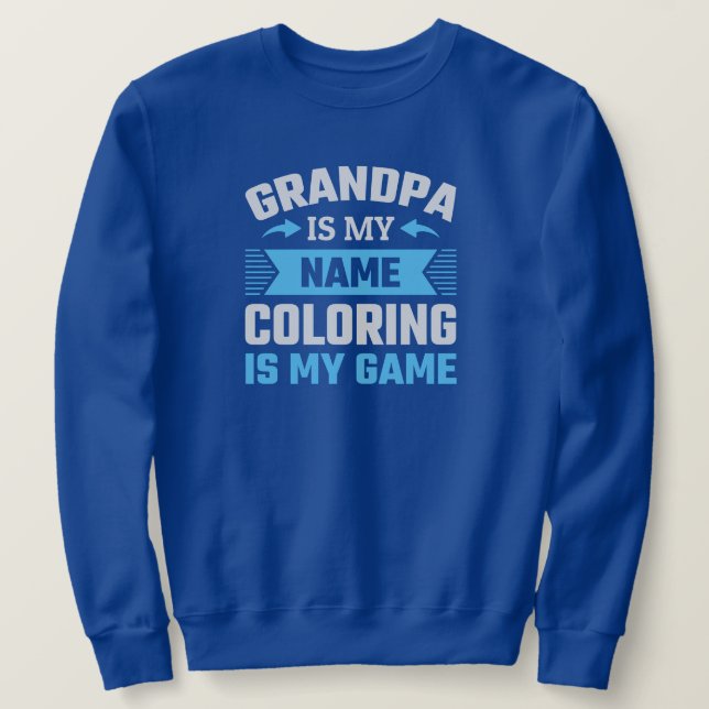 Funny Coloring Opa Sweatshirt (Design vorne)