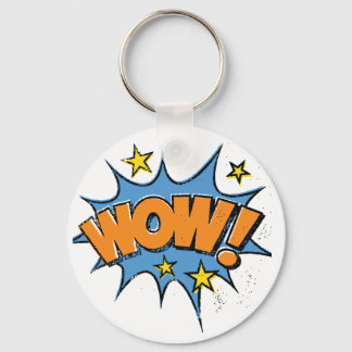 Funny Comic Cartoon Explosion mit Nice WoW Text Schlüsselanhänger