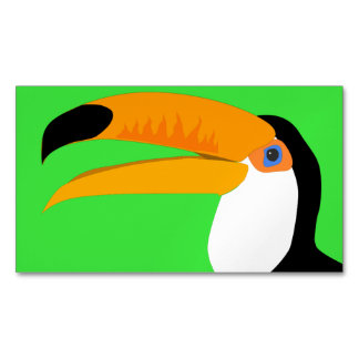 Funny comic cartoon Toucan bird smile Magnetische Visitenkarte