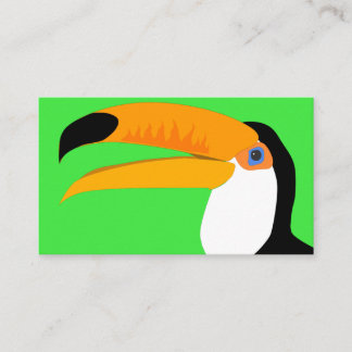 Funny comic cartoon Toucan bird smile Visitenkarte