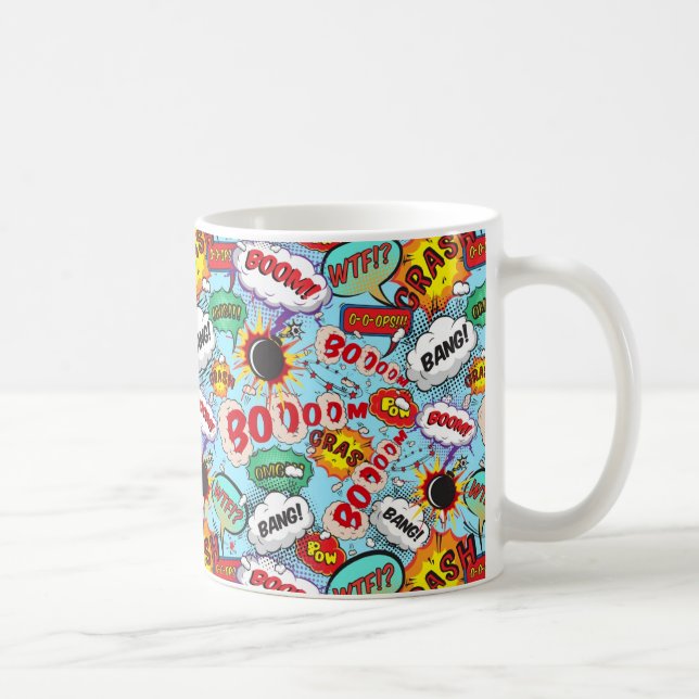 Funny Comic Pattern Kaffeetasse (Rechts)