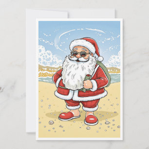 Funny Comic Santa Claus Frohe Weihnachten
