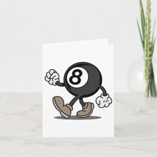 Funny Comic Snooker Billiard Player 8-ll Karte