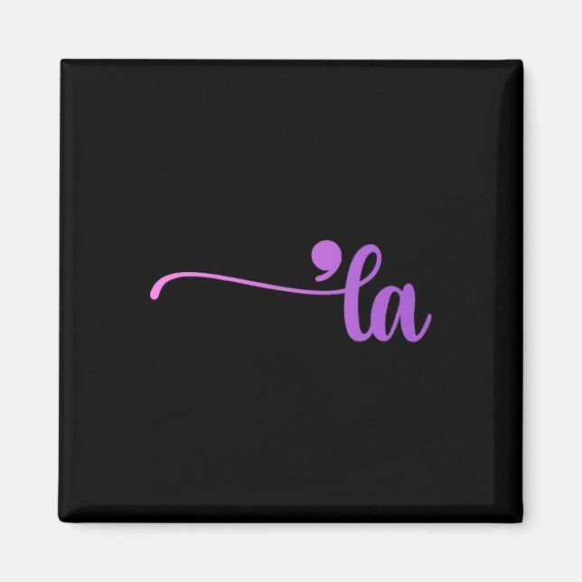 Funny Comma La Coloring Magnet (Vorne)