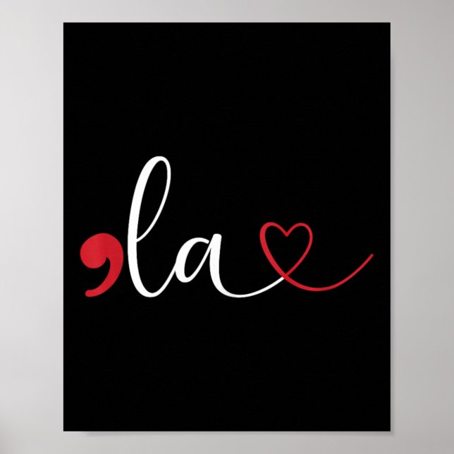Funny Comma La Kamala Harris Punctuation La Electi Poster (Vorne)