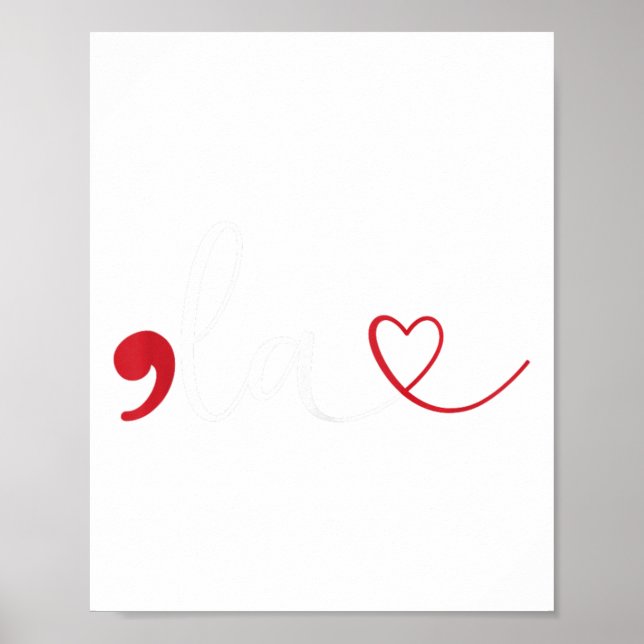 Funny Comma La Kamala Harris Punctuation La Electi Poster (Vorne)