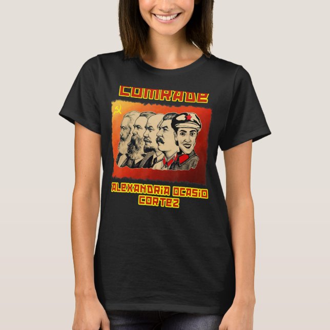 Funny Communist Anti AOC Alexandria Ocasio Cortez T-Shirt (Vorderseite)
