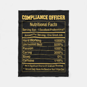 Funny Compliance Officer - Motivat für ernährungsp Fleecedecke