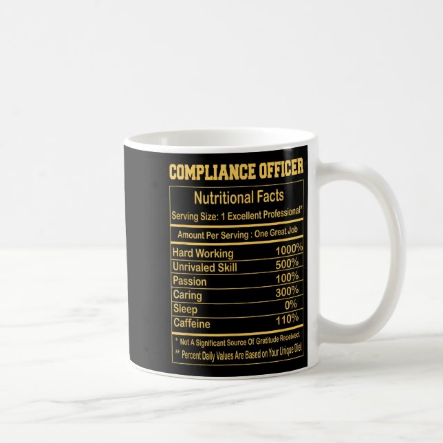 Funny Compliance Officer - Motivat für ernährungsp Kaffeetasse (Rechts)