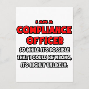 Funny Compliance Officer .. Sehr unwahrscheinlich Postkarte