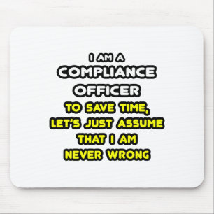 Funny Compliance Officer T - Shirt Mousepad