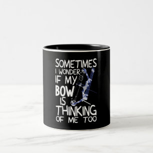 Funny Compound Bow Bogenschütze Jagd Geschenk Zweifarbige Tasse
