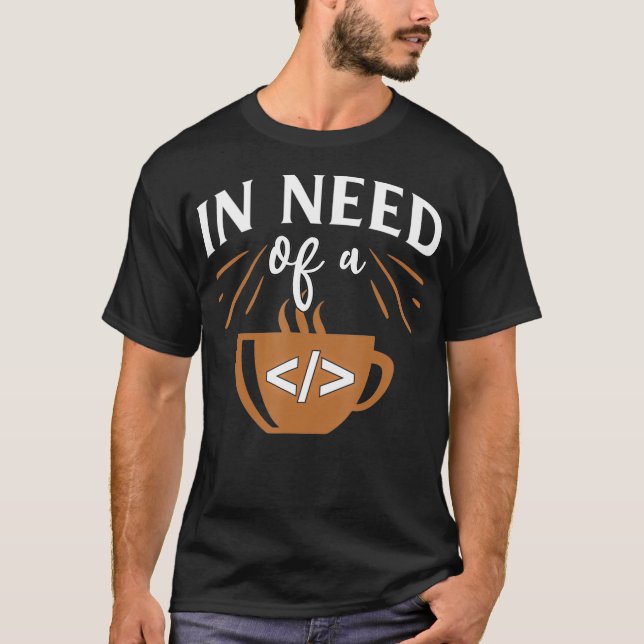 Funny Computer Engineer Coding Javascript Kaffee C T-Shirt (Vorderseite)