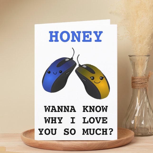 Funny Computer Maus Klicken Sie Ehemann glücklich  Dankeskarte (Funny Computer Mouse Click Spouse Happy Birthday Thank You Card)