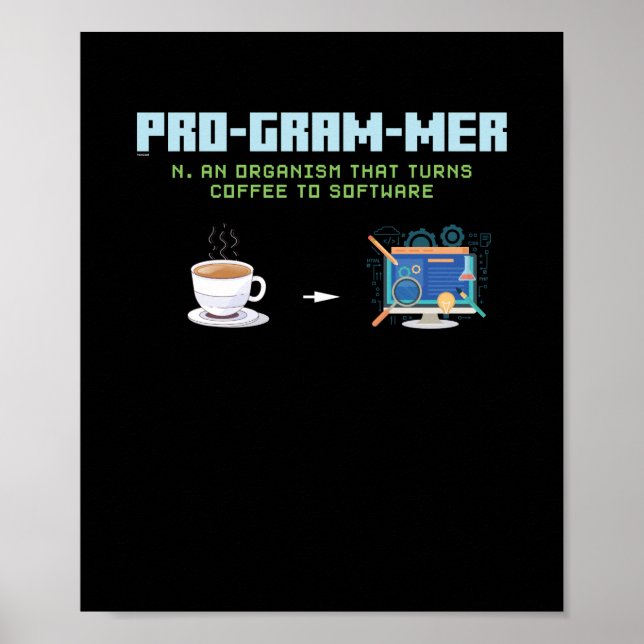 Funny Computer Programmer Poster (Vorne)