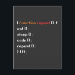 Funny Computer Science Coder Programmierfunktion Postkarte<br><div class="desc">Ein lustiges Geschenk für Programmierer,  Gamer,  Informatiker,  Softwareentwickler,  IT Admin,  Nerd und PC-Geek. Perfekte Überraschung für ein Lachen mit Freunden,  Familie und Kollegen in der Schule oder Arbeit.</div>